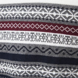 Men’s Half Zip Knitted Sweater with Retro Pattern | Warm Winter Jumper
