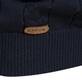 Men’s Half Zip Knitted Sweater with Retro Pattern | Warm Winter Jumper