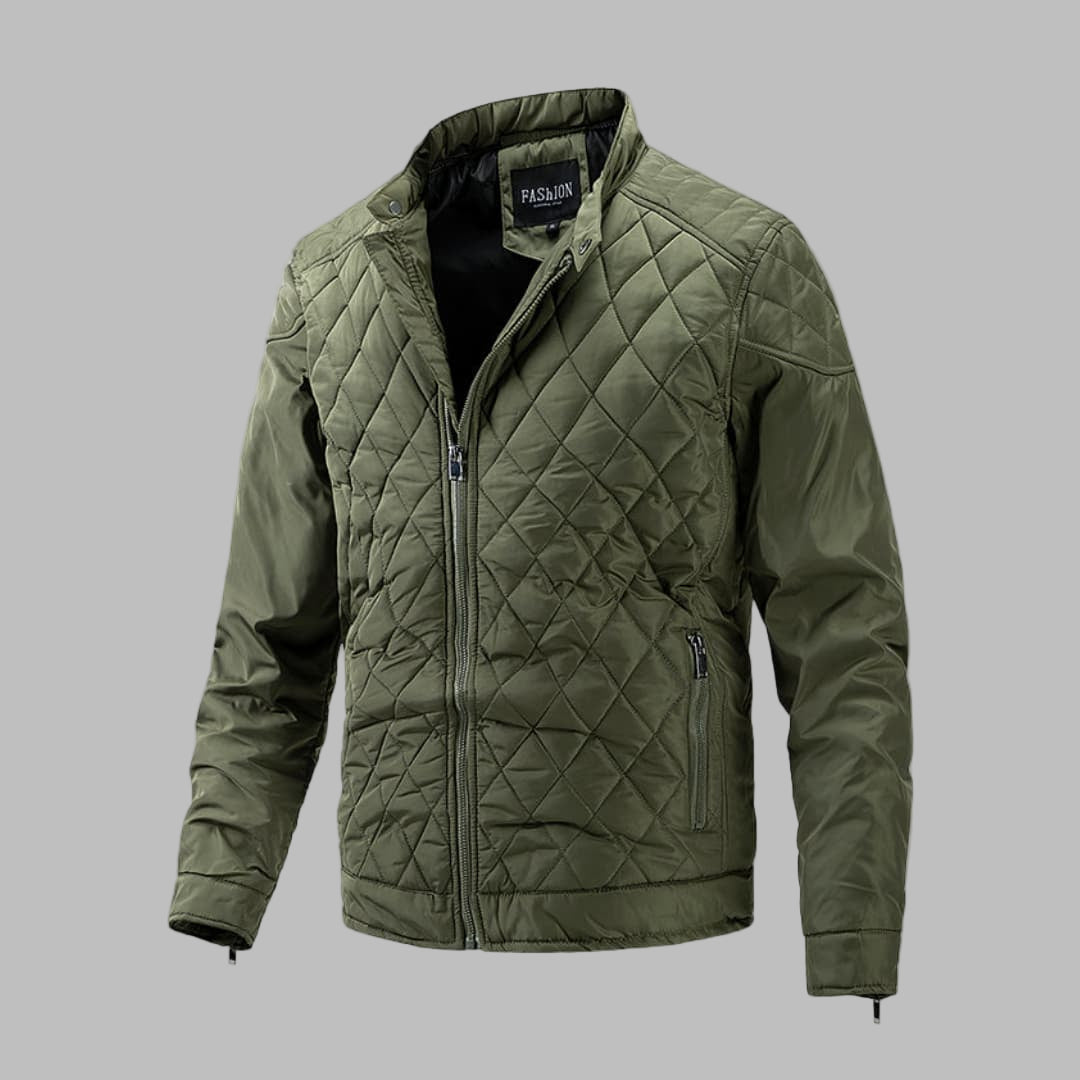 Men’s Quilted Winter Jacket in Transitional Style | Warm Padded Coat