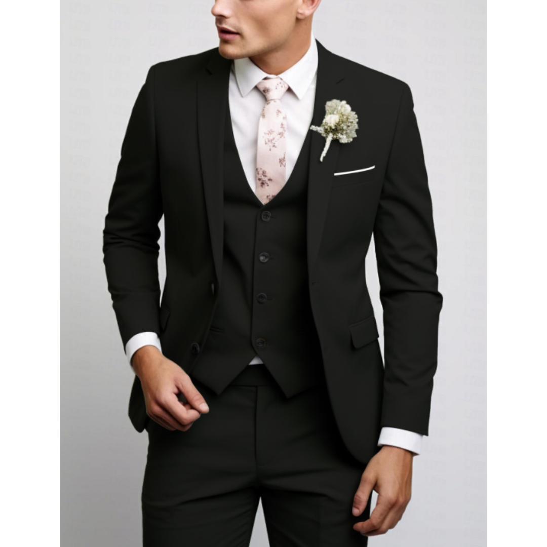 Men’s Slim Fit 3 Piece Wedding Suit | Modern Tuxedo for Formal Events