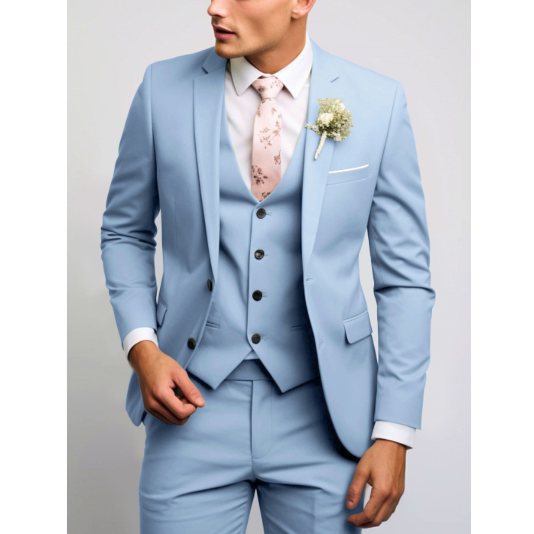 Men’s Slim Fit 3 Piece Wedding Suit | Modern Tuxedo for Formal Events