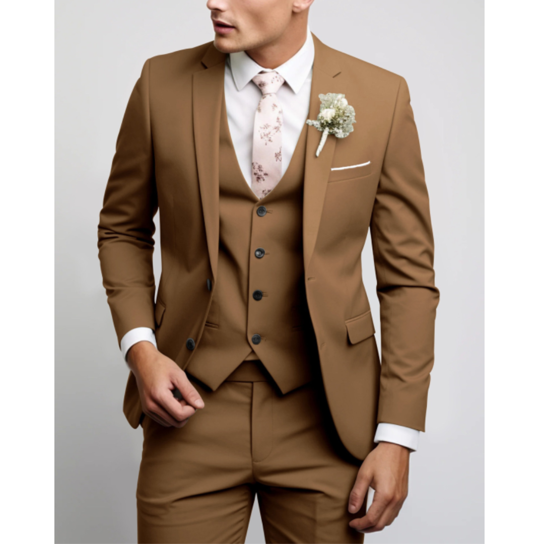 Men’s Slim Fit 3 Piece Wedding Suit | Modern Tuxedo for Formal Events
