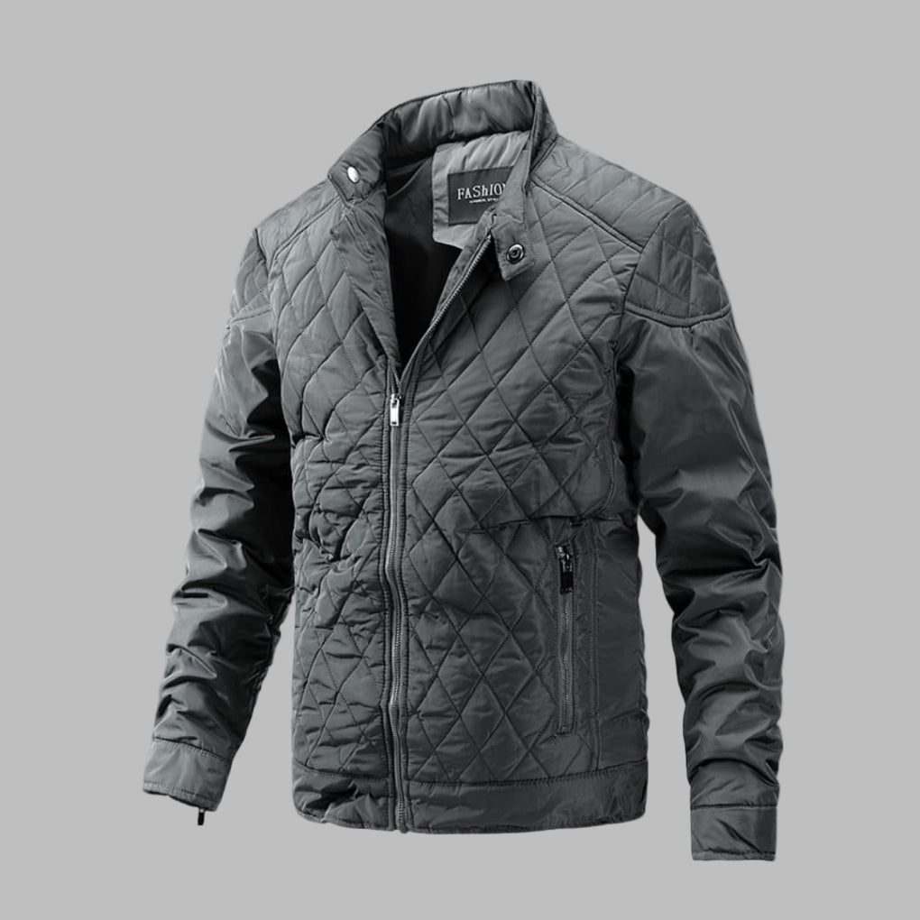 Men’s Quilted Winter Jacket in Transitional Style | Warm Padded Coat