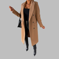 Women’s Long Winter Coat in Classic Overcoat Style | Warm Ladies Jacket