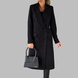 Women’s Long Winter Coat in Classic Overcoat Style | Warm Ladies Jacket
