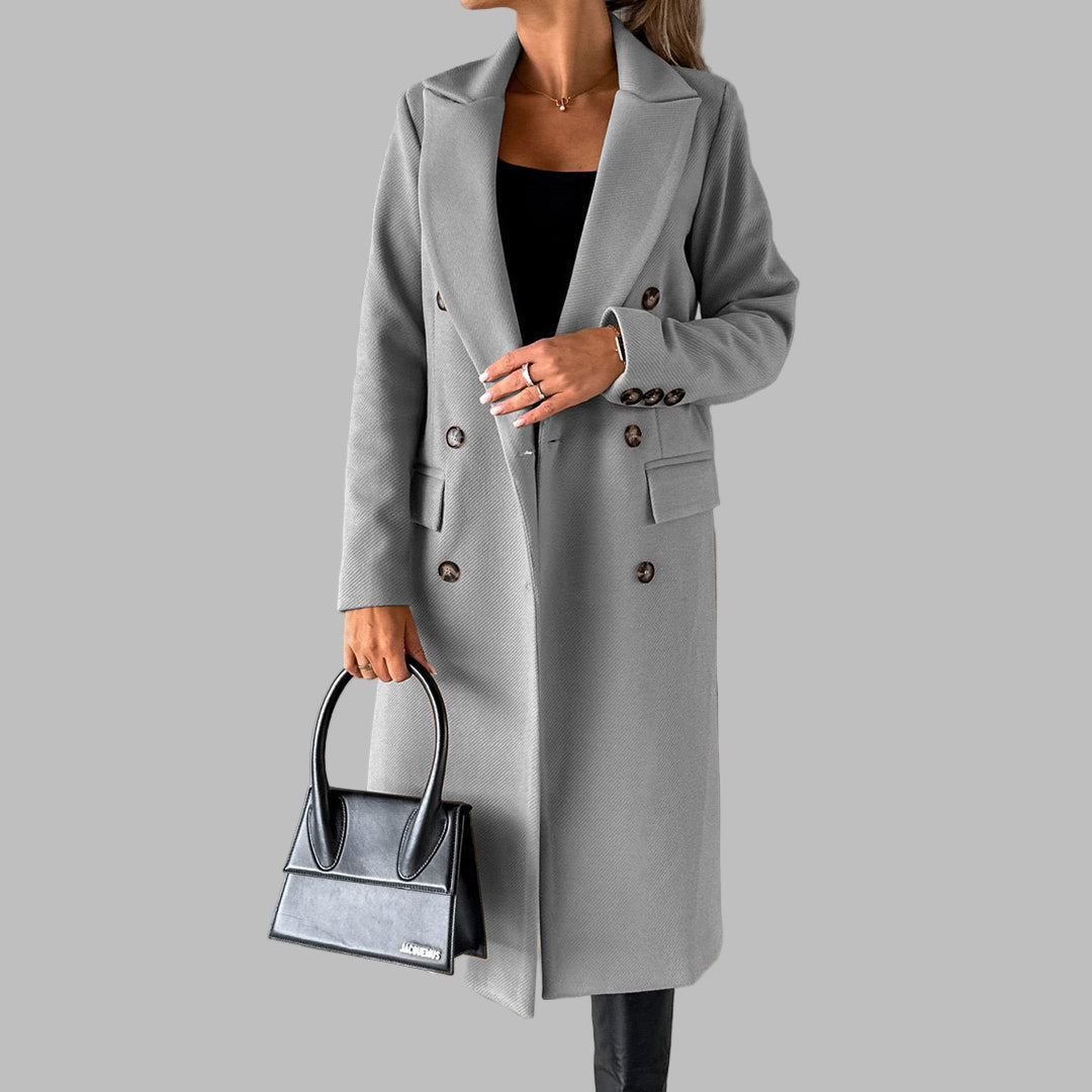 Women’s Long Winter Coat in Classic Overcoat Style | Warm Ladies Jacket
