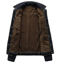 Men’s Fleece Lined Denim Jacket in Classic Style | Warm Casual Winter Coat