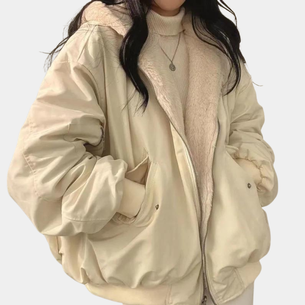 Women’s Oversized Winter Jacket with Fleece Lining | Warm Padded Coat