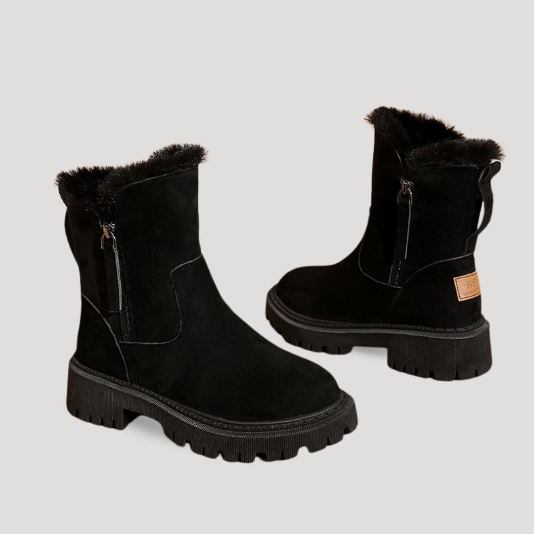 Women’s Winter Ankle Boots with Fur Lining | Warm Ladies Boots for Cold Weather