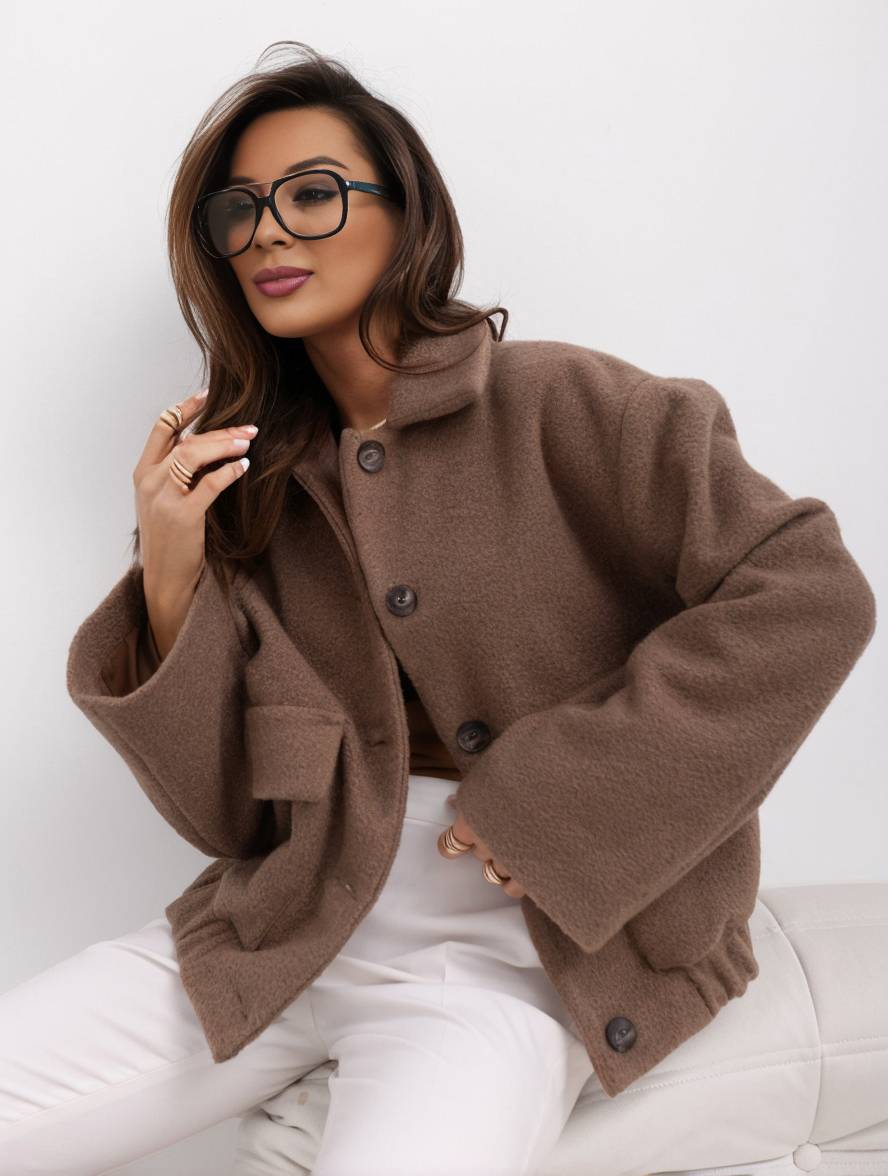 Women’s Casual Winter Coat with Lapel Collar | Warm Ladies Jacket