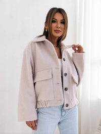 Women’s Casual Winter Coat with Lapel Collar | Warm Ladies Jacket