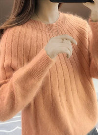 Women’s Fluffy Knit Jumper in Relaxed Fit Style | Warm Ladies Sweater