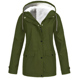 Women’s Waterproof Jacket | Fleece Lined | Hooded Design | Warm Rainproof Outerwear