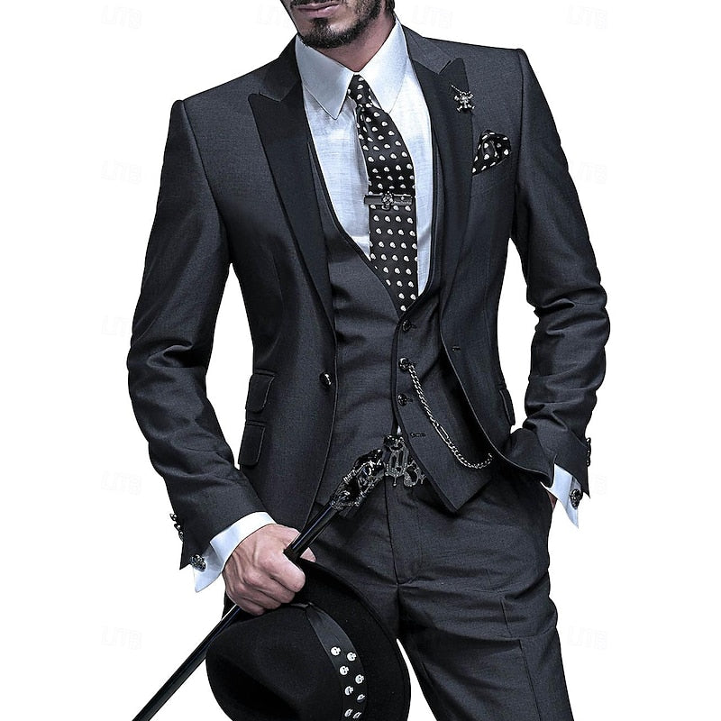 Men’s Classic 3 Piece Wedding Suit for Formal Events | Timeless Tuxedo Style