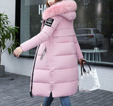 Women’s Long Puffer Parka with Faux Fur Hood | Warm Winter Coat