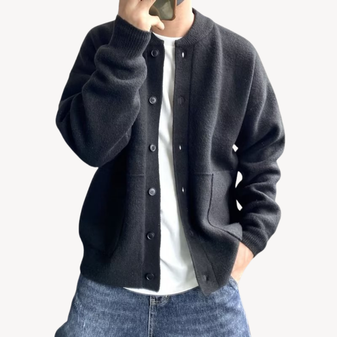 Men’s Button Cardigan | Relaxed Fit Knitwear Jumper