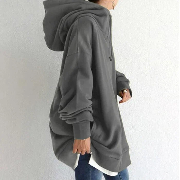 Women’s Long Hoodie with Hood | Casual Oversized Sweatshirt for Winter