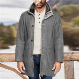 Men’s Brown Suede Jacket with Hooded Winter Style | Warm Casual Coat