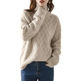 Cable Knit Turtleneck Jumper | Relaxed Fit | Soft Warm Layer | Winter Knitwear