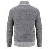 Men’s Fleece Jacket with Knitted Sleeves | Warm Winter Casual Coat