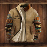 Men’s Fleece Jacket with Zip Front | Warm Winter Outdoor Coat
