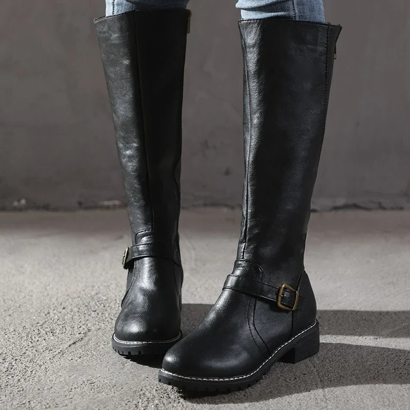 Women’s Leather Knee High Boots | Elegant Long Winter Boots for Ladies