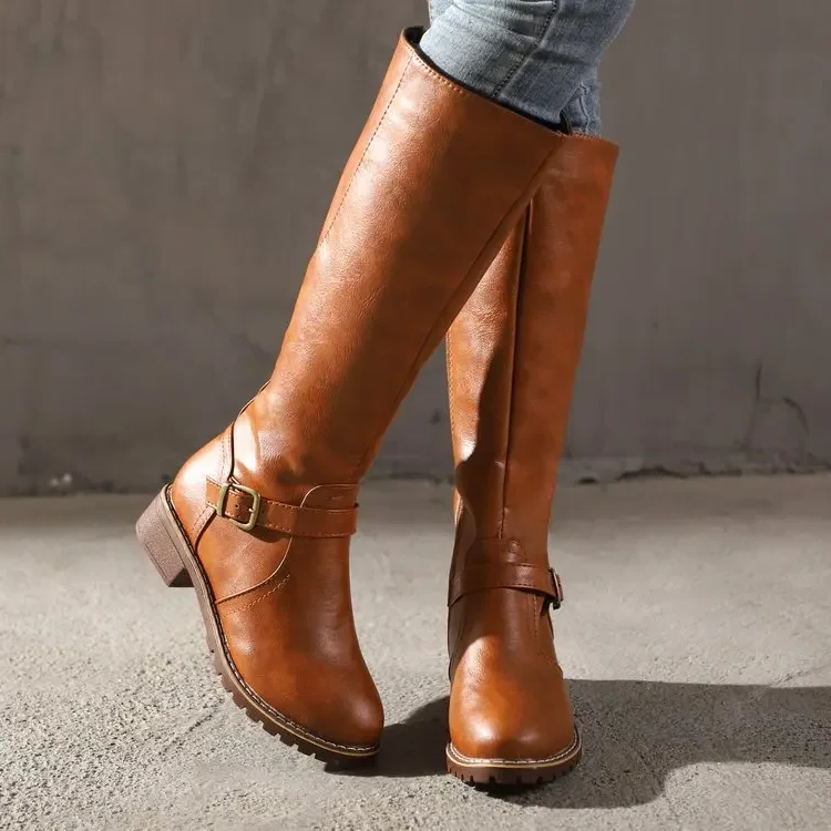 Women’s Leather Knee High Boots | Elegant Long Winter Boots for Ladies