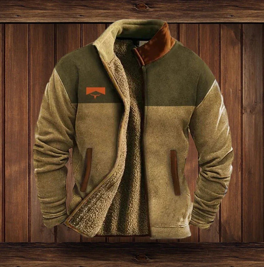 Men’s Fleece Jacket with Zip Front | Warm Winter Outdoor Coat