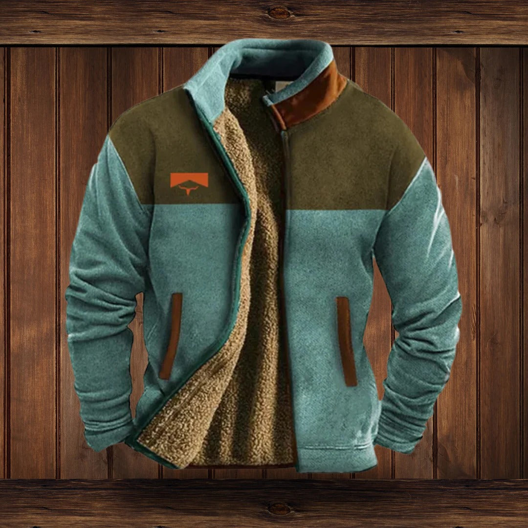 Men’s Fleece Jacket with Zip Front | Warm Winter Outdoor Coat