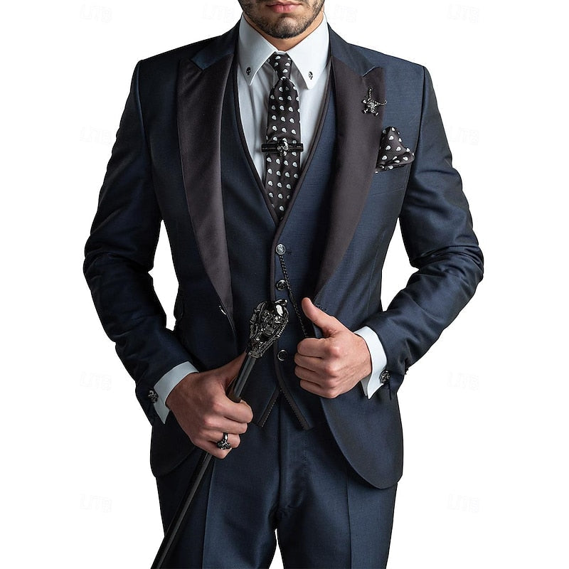 Men’s Classic 3 Piece Wedding Suit for Formal Events | Timeless Tuxedo Style