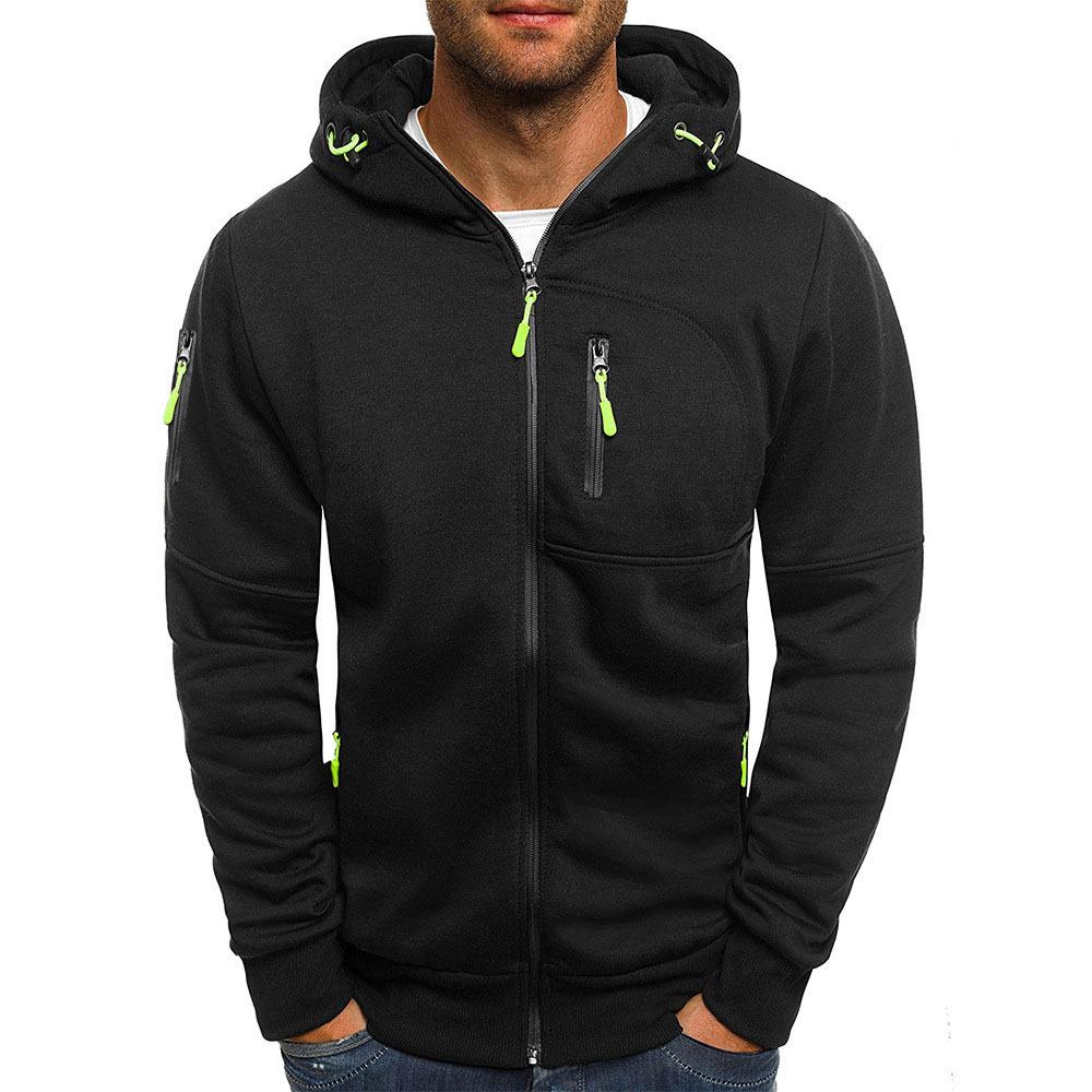 Men’s Hooded Sports Jacket in Slim Fit | Lightweight Casual Zip-Up Coat