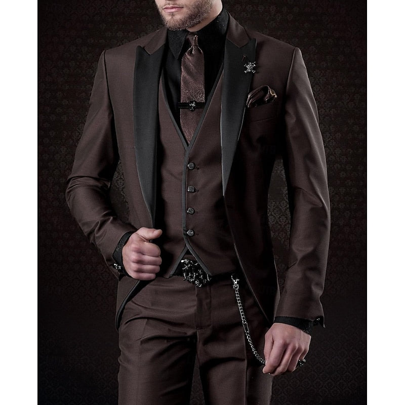 Men’s Classic 3 Piece Wedding Suit for Formal Events | Timeless Tuxedo Style