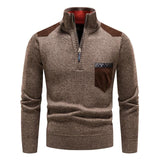 Men’s Zip Up Sweater in Thermal Winter Style | Warm Quarter Zip Jumper