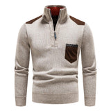 Men’s Zip Up Sweater in Thermal Winter Style | Warm Quarter Zip Jumper