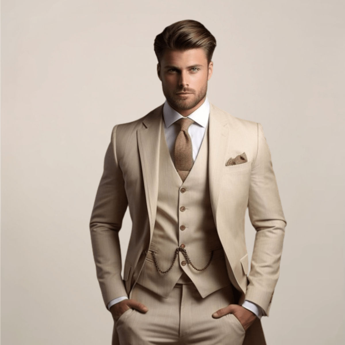 Men’s Slim Fit 3 Piece Wedding Suit for Formal Events | Classic Tuxedo Style