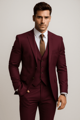 Men’s Slim Fit 3 Piece Wedding Suit for Guests | Classic Tuxedo Formal Wear