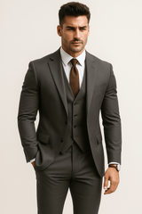 Men’s Slim Fit 3 Piece Wedding Suit for Guests | Classic Tuxedo Formal Wear