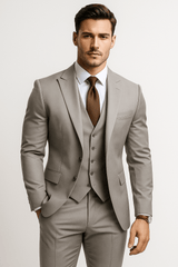 Men’s Slim Fit 3 Piece Wedding Suit for Guests | Classic Tuxedo Formal Wear