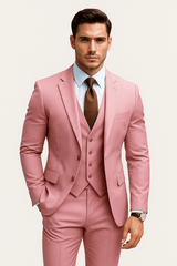 Men’s Slim Fit 3 Piece Wedding Suit for Guests | Classic Tuxedo Formal Wear
