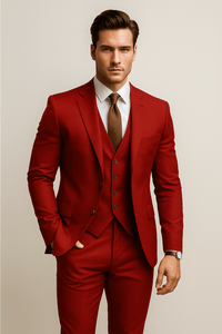 Men’s Slim Fit 3 Piece Wedding Suit for Guests | Classic Tuxedo Formal Wear