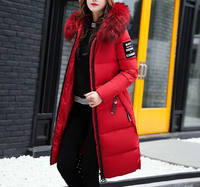 Women’s Long Puffer Parka with Faux Fur Hood | Warm Winter Coat
