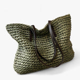 Boho Straw Beach Bag | Handcrafted Design | Summer Shoulder Tote