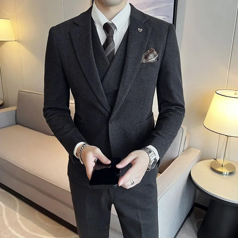 Men’s Old Money 3 Piece Wedding Suit | Classic Tuxedo Style for Formal Elegance