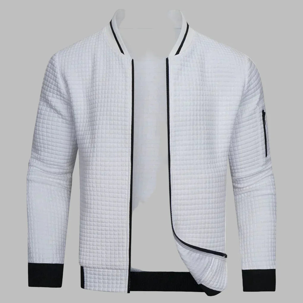 Men’s Zip-Up Knit Sweater with Modern Fit | Warm Winter Cardigan