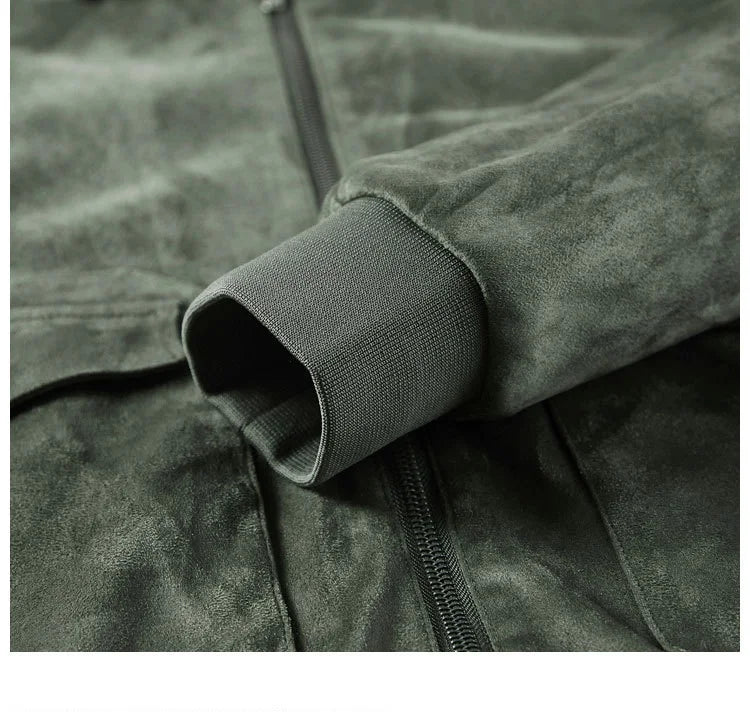 Men’s Fleece-Lined Bomber Jacket in Vintage Winter Style | Warm Casual Coat