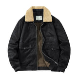 Men’s Fleece-Lined Bomber Jacket in Vintage Winter Style | Warm Casual Coat
