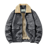 Men’s Fleece-Lined Bomber Jacket in Vintage Winter Style | Warm Casual Coat