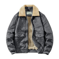 Men’s Fleece-Lined Bomber Jacket in Vintage Winter Style | Warm Casual Coat